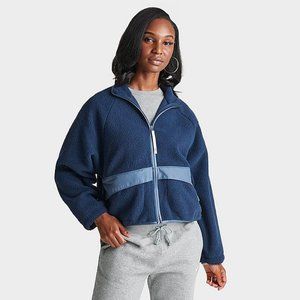 Nike WOMEN'S SPORTSWEAR HIGH-PILE SHERPA JACKET DIFFUSED BLUE LARGE